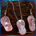 Pink and abalone nature shell jewelry wholesale china